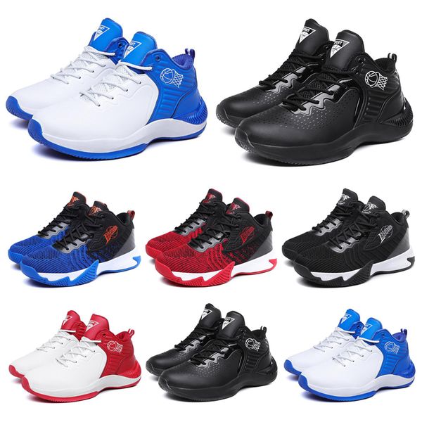 

2020 non-brand fashion men women running shoes triple black blue red mens trainer sports sneakers runners 40-44 style #25, White;red
