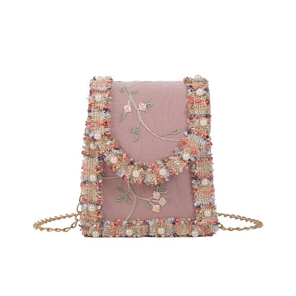 

new style floral lace bag with chain shoulder bag