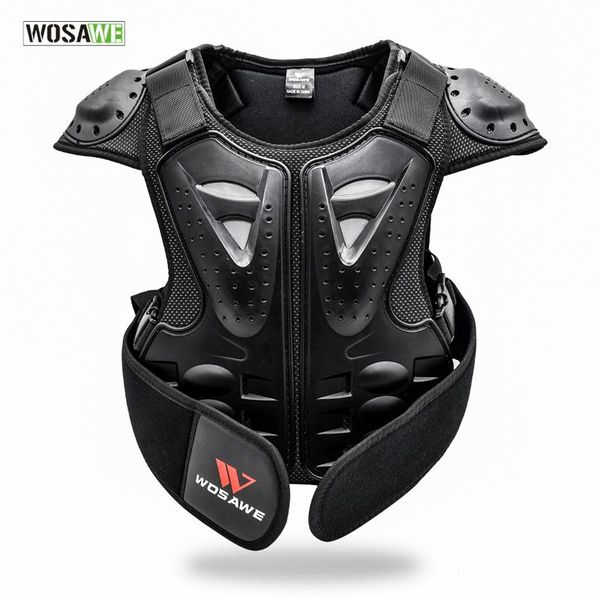 

children body protector chest guard spine protective vest cycling jacket kids body amour gear motocross bike downhill protector, Black;white