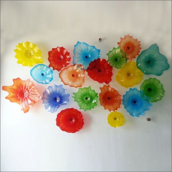 

средиземное море, ручная выдувное стекло цветок планшеты украшения искусства ручной выдувного стекла настенные светильники современные сдела