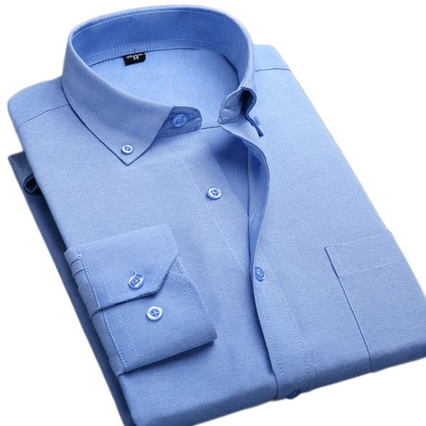 

brand solid striped shirt men spring casual shirts oxford men's business dress shirt camisa masculina white black