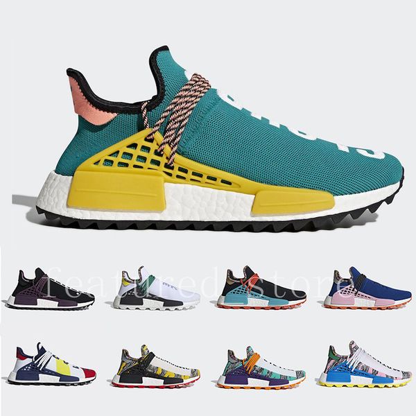 

new arrival sun glow inspiratio footwear human race white core black clear sky powder blue men and women running shoes sports sneakers