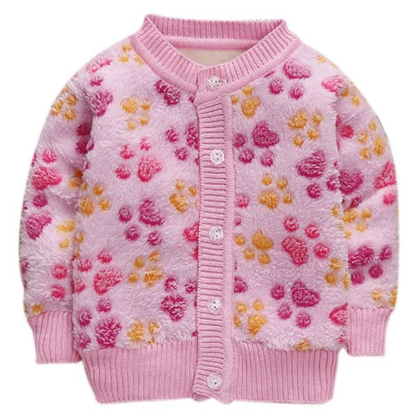 

ребёнки смазливая мультфильм печати пальто хлопок плюс velvet утолщение теплые верхняя одежда для детей куртки tops, Blue;gray