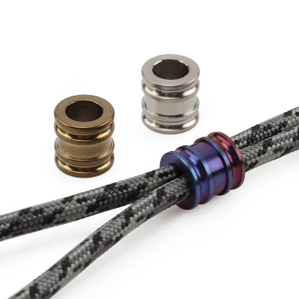 

titanium alloy knife beads paracord umbrella rope cord outdoor edc lanyard pendant paracord accessories