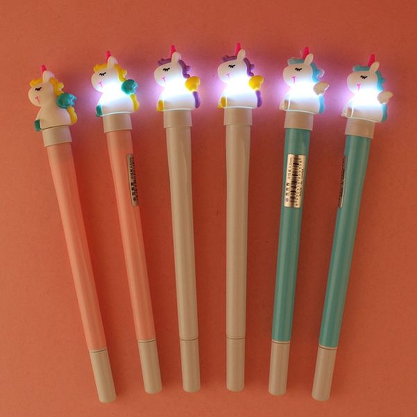 

kawaii unicorn light silica head gel pen novelty neutral pen for writing kids gift office school supply lovely
