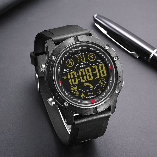 

2019 new smart electronic watches outdoor sports watches large dial smart bracelet bluetooth watch, Slivery;brown
