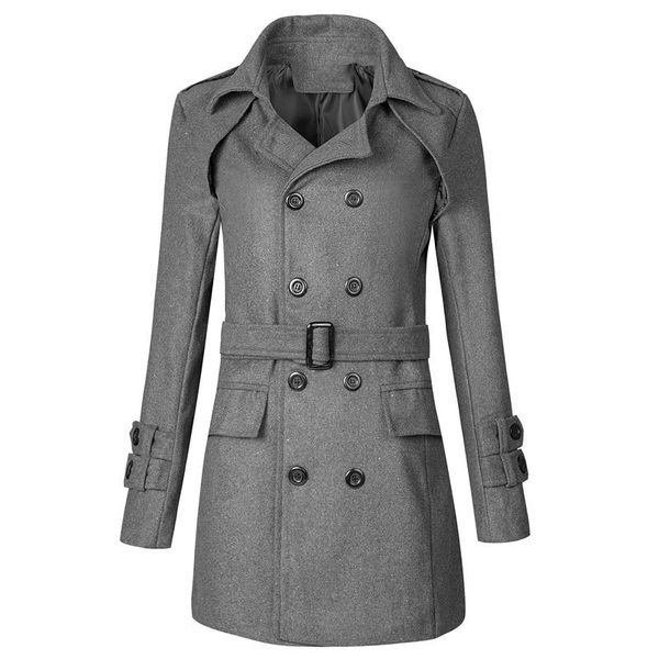 

men male coat business casual autumn slim fit plus size lapel collar, Tan;black