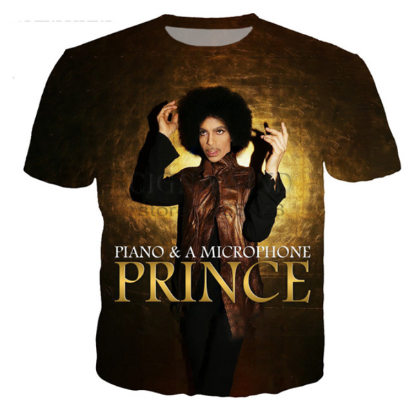 

мода прохладный футболка мужчины / женщины hip hop singer prince rogers nelson 3d печатные футболки harajuku style tshirt streetwear топы q1, White;black