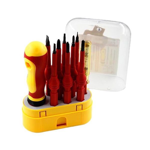 

10pcs durable multifunctional electrical insulation screwdriver combination tool utilities installation maintenance tool