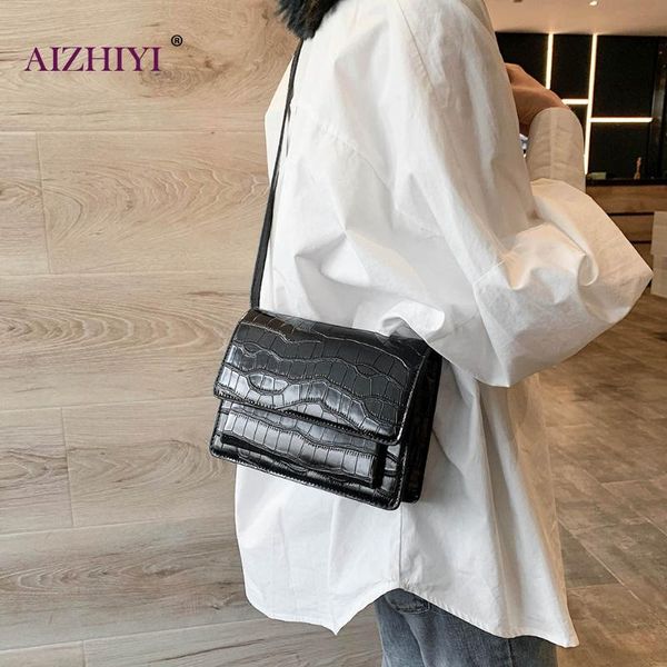 

женские сумки 2020 новая мода высокого качества кожа pu женщины сумки женщины сплошной закрылков камень шаблон плеча сумка