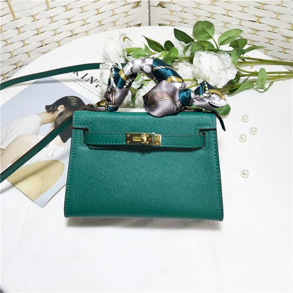 

genuine leather woman package mini bibasic kylie package hand palm prints cowhide single shoulder satchel tide