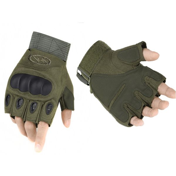

2019 new tactical gloves men half finger army gloves climbing antiskid fitness sports workout gym special forces training, Black