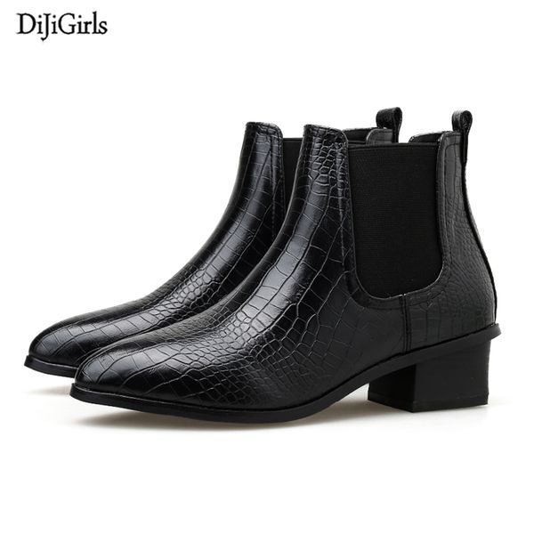 

woman boots shoes casual martins boots women ankle punk womans shoes autumn black short shoes+female fall