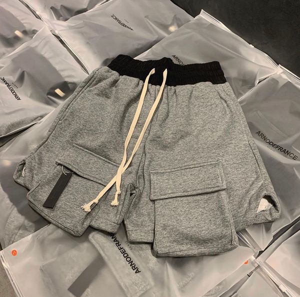 

fashion designer brand cargo shorts pants hiphop streetwear men pocket casual shorts america high streetwear clothing, Black