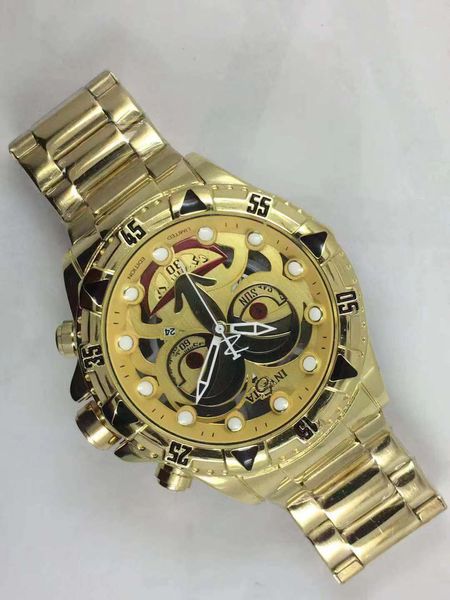 

2020 лучшие качества invicta лучший продажа из-за vichta клоун серии mens top brand швейцарские часы tritnite светящимися хронограф наручные, Slivery;brown