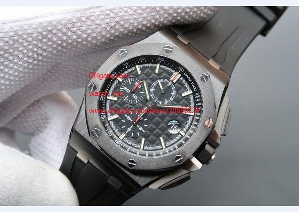 

factory supplier watches wristwatch mens watch 42mm quartz chronograph movement satch black dial, Slivery;brown