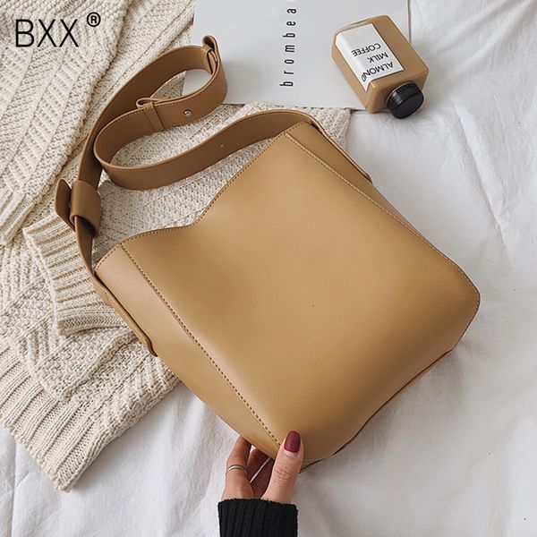

bxx] high capacity bucket bag for women shoulder bag leather handbag female messenger bags totes bolsas hi973