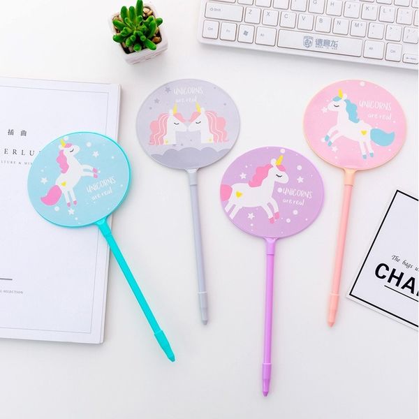 

creative cute cartoon unicorn fan neutral pen international children's day primary school student prize study stationery
