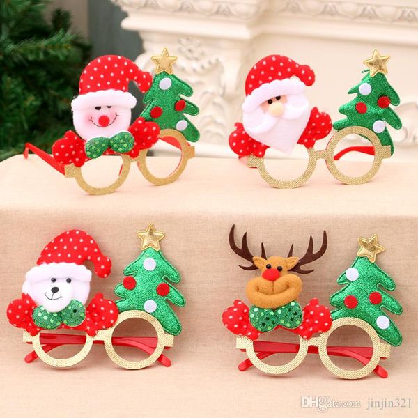 

2019 christmas new cartoon glasses kids toys creative santa claus elk glasses toys children holiday party gift