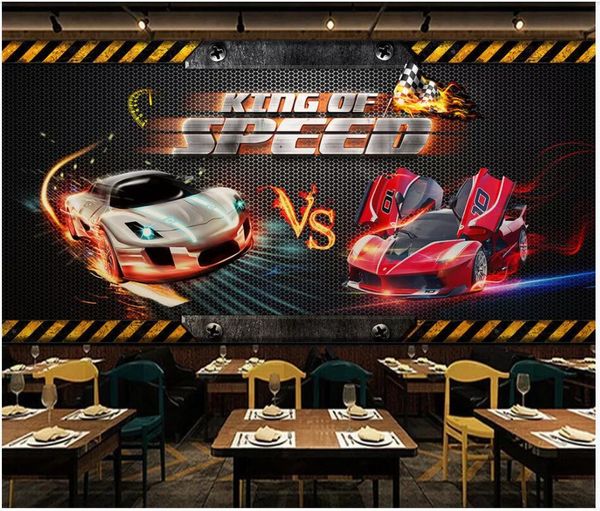 

wdbh custom p 3d wallpaper hand-painted sports car graffiti tv background home decor living room wallpaper for walls 3 d