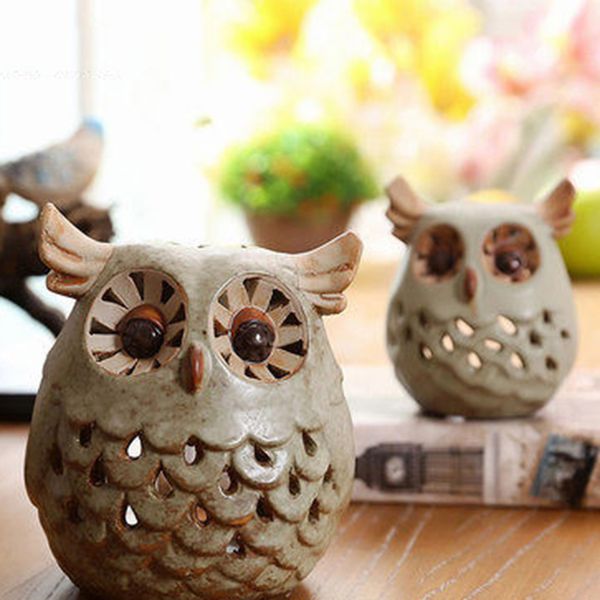 

owl candle holder modern ceramic nordic nighthawk light romantic candle holder lanterne ancienne lantern home decoration 80k0009