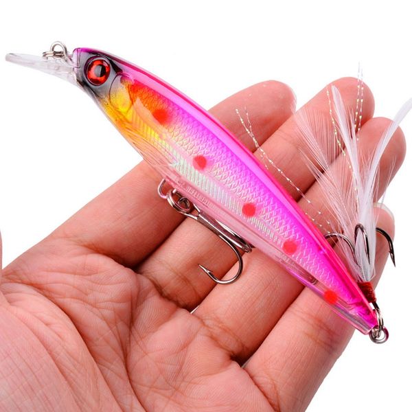 

fishing minnow lure artificial bait hooks crankbait fishing tackle plastic hard bait
