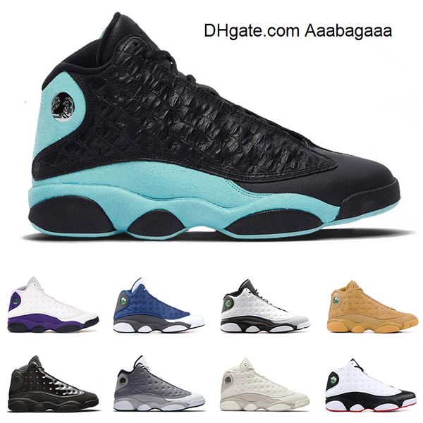 

island green 13s mens basketball shoes 13 phantom hyper royal black cat bred cap and gown men trainers sports sneaker size 8-13