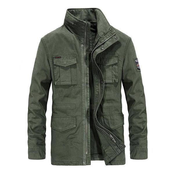 

mens cargo jacket bomber jacket cotton pilot army coat combat tactical male work jackets plus size asian size -4xl, Black;brown