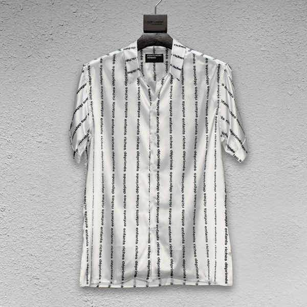 

us high street tide brand erd mens designer t shirt short-sleeved enfants riches deprimes champagne advanced shirt european and american, White;black