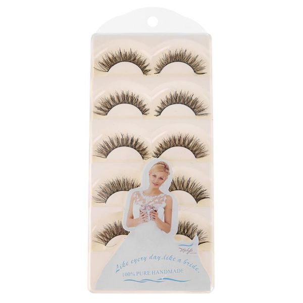 

handmade false eyelashes soft cotton stalk natural cross long eyelashes