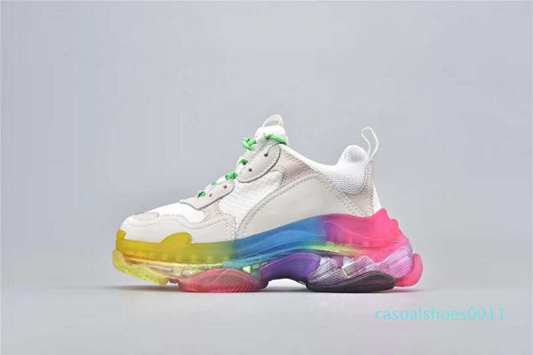 

2019 paris triple-s 17fw кристалл bottom зеленый роскошный папа платформы тройные s кроссовки мужские женщины vintage kanye старый дед трене, Black