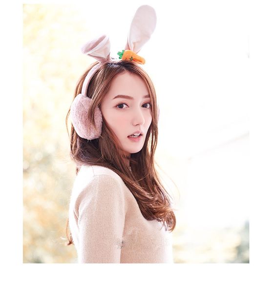 

women ladies ear earflap fashion lovely winter warm plush ear muffs earflap 2019 explosion design, Blue;gray