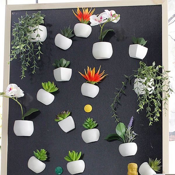 

kitchen tools 6pcs fridge magnets cute succulent plant magnet button cactus refrigerator message sticker magn bonsai souvenir