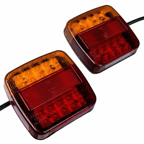

12v 20 led truck taillight car trailer universal two-color car turn signal light t8wf