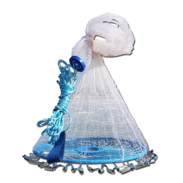 

fishing net cast fine fish aluminum ring monofilament thread throwing net saltwater small mesh fishing catch network