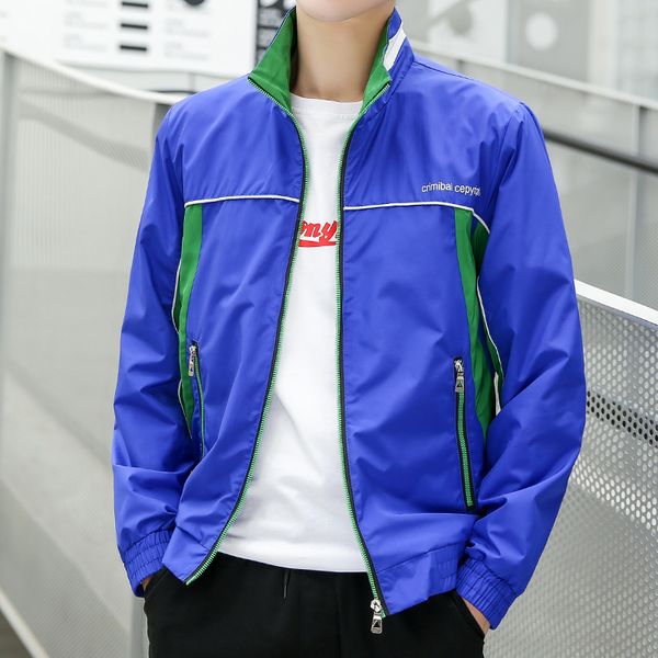 

port& new casual jacket men spring autumn outerwear collar clothing coat fit bomber jacket light windbreaker top, Black;brown