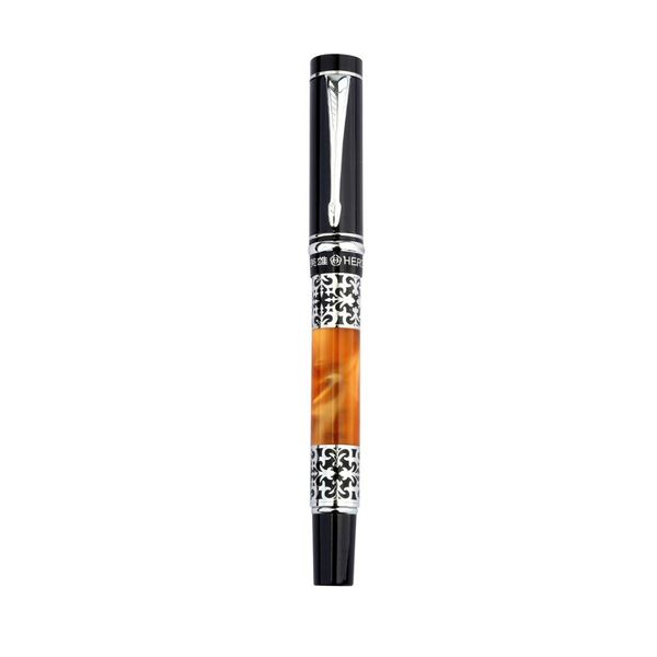 

hero 1023 fountain pen, acrylic pen holder business pen 0.5mm nib