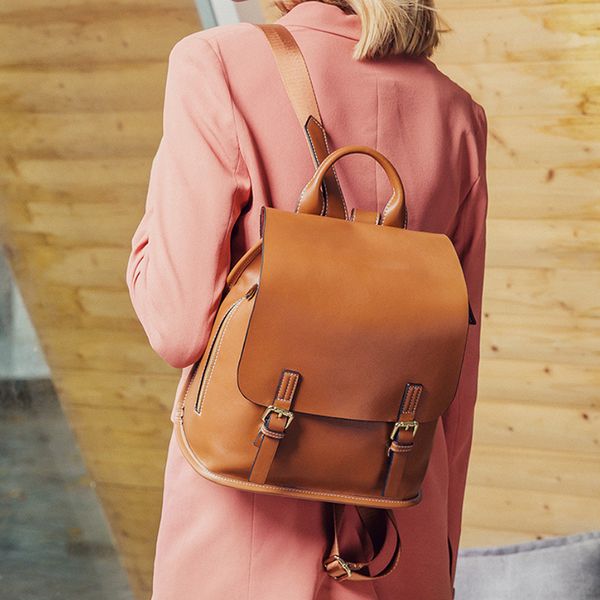 

luufan women backpacks large capacity cowhide ladies' dual-purpose backpacks genuine leather travel bag