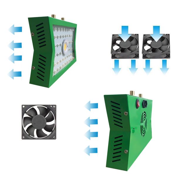 

double core plant lamp 1200w green new shell, preferred for tent indoor planting, double switch control dimming