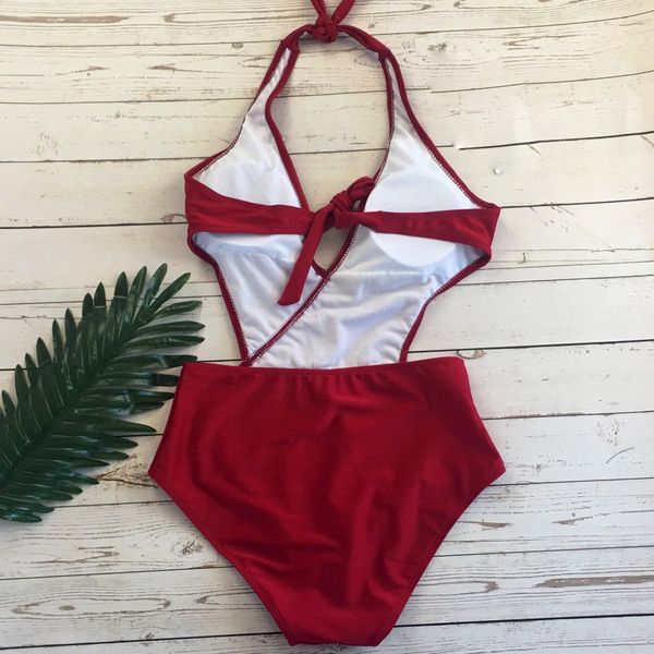 

bikini set sagace 2019 1pcs new style women's surplice neckline high waisted halter one piece monokini swimsuit summer swim wear