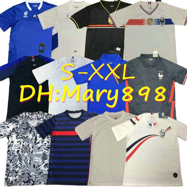 

2020 france soccer jersey mbappe griezmann pogba football jersey zidane djorkaeff henry camisa de futebol goalkeeper training suit 18 style, Black;yellow