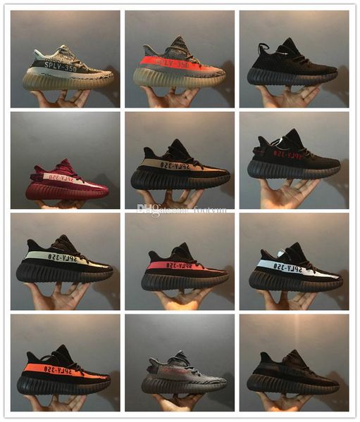 

kanye west 350 v2 new sneakers black semi frozen zebra beluga 2.0 men women running shoes athletic size 36-45