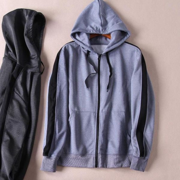 

foreign trade men's clothing can not afford the ball spring sports leisure men's hoodie jacket simple shirt zipper casual hooded, Black