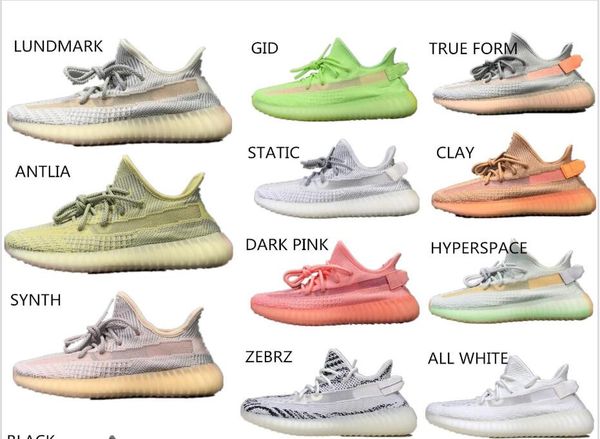 

2019 true form hyperspace clay static kanye run shoes antlia gid lundmark synth sesame butter pink kanye west sneakers designer shoes, White;red