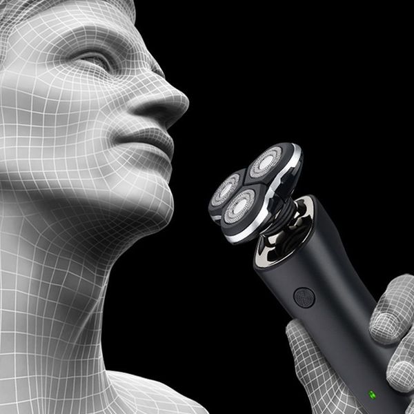 

new electric shaver 3-knife head floating razor washable portable men shavers