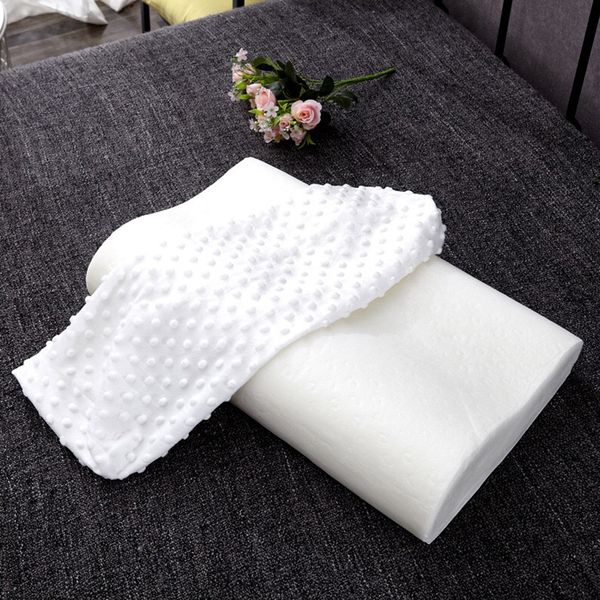 

feiqiong pure color soft pillow slow rebound memory pillow neck head gel particle memory cotton sleeping bedding pillows