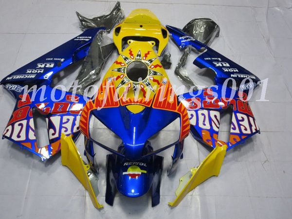 

injection mold) new abs motorcycle full fairing kit fit for honda cbr600rr 05 06 f5 2005 2006 fairings classic yellow orange blue