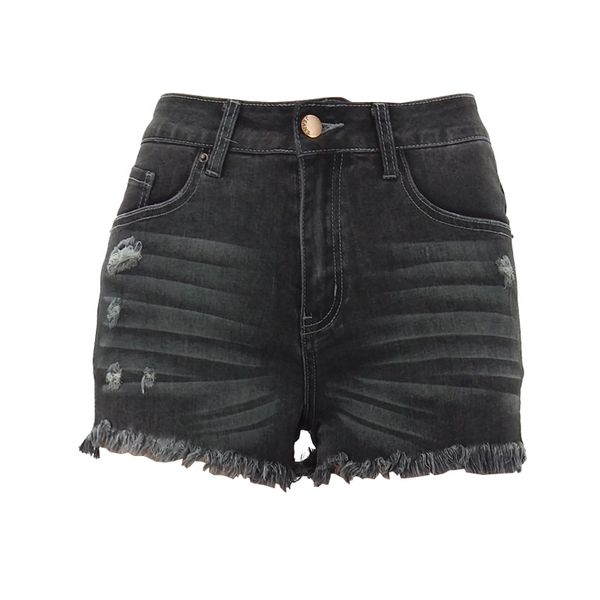 black high waisted mom shorts