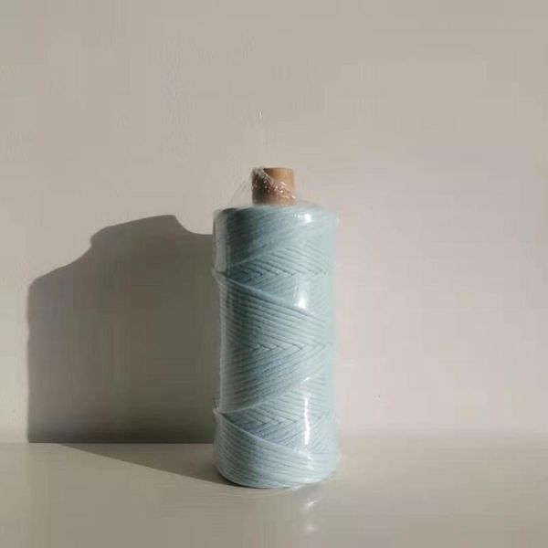 

ropemate soft cotton cord 3mm 100m - 1 одножильному - baby синий цвет, Black;white