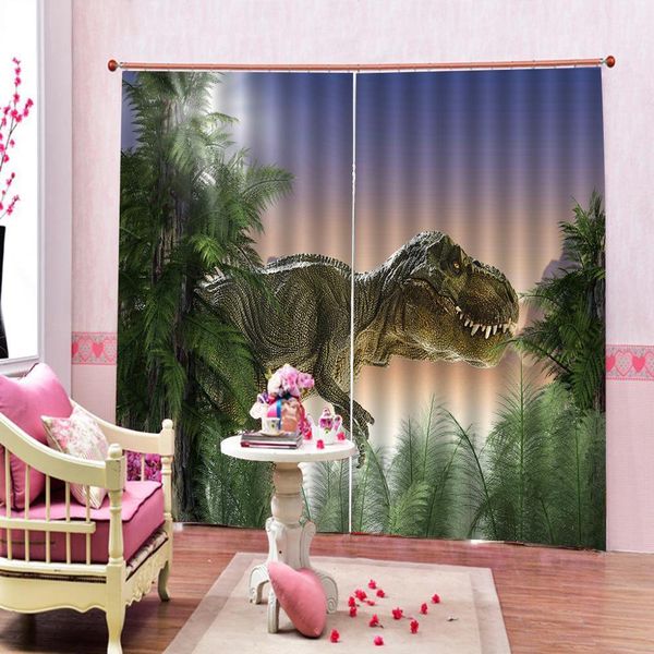 

dinosaur shower curtain natural scenery for living room children's room blackout curtains